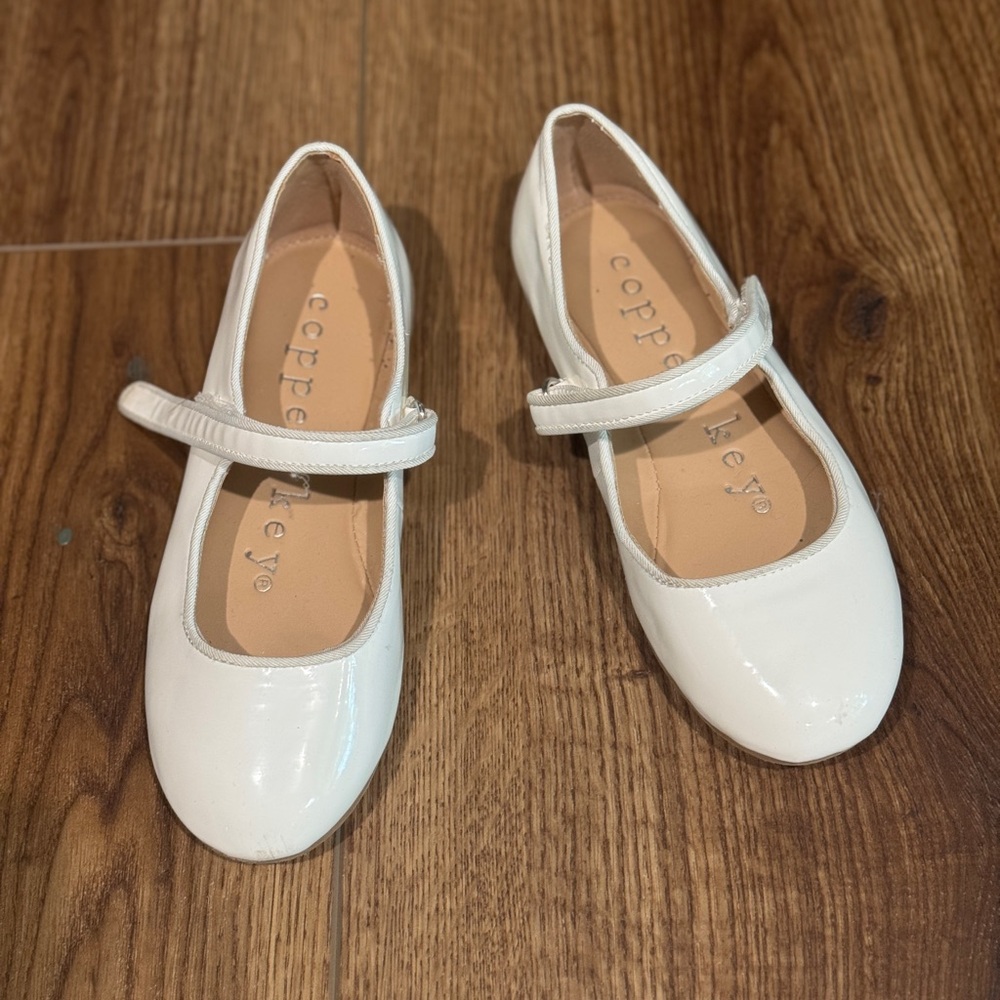 Copper Key Bone White Kids Mary Jane Shoes